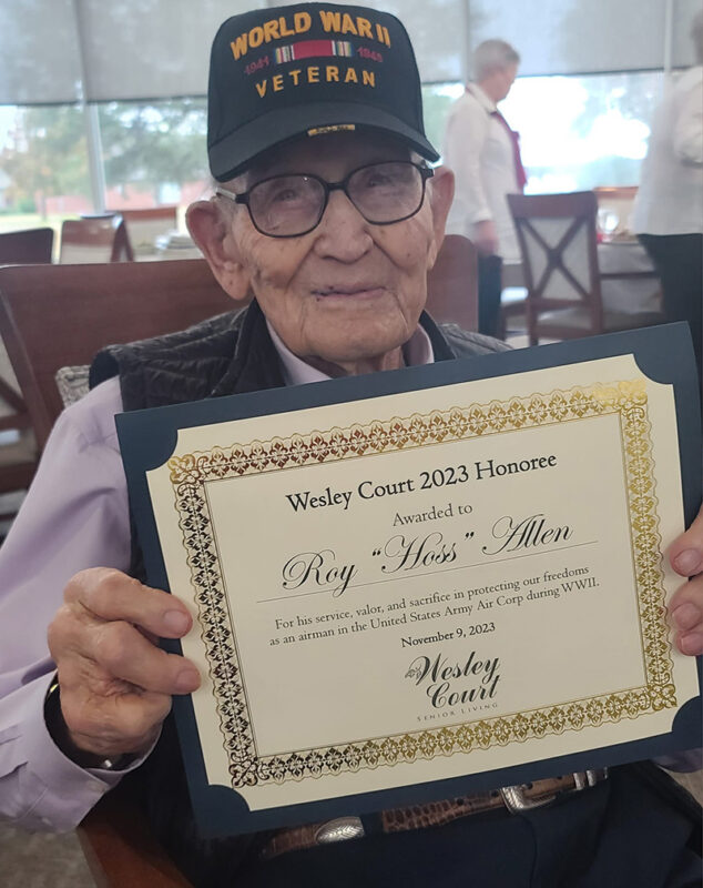 World War II Veteran Receives Special Tribute on Veterans Day at Wesley Court